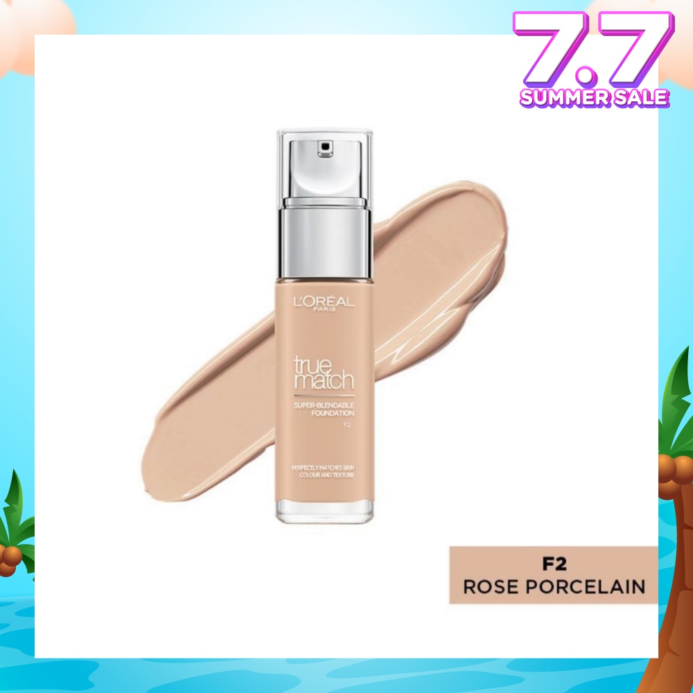 L'OREAL PARIS MAKEUP True Match Liquid Foundation F2 Rose Porcelain 30ml