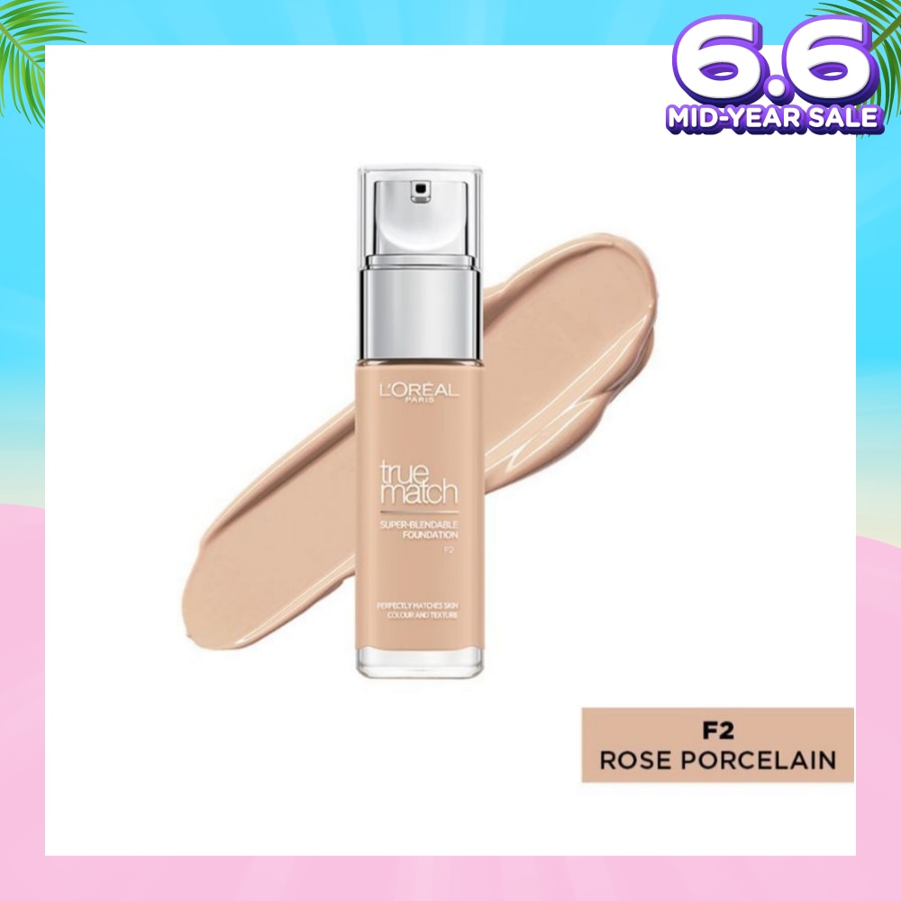 L'OREAL PARIS MAKEUP True Match Liquid Foundation F2 Rose Porcelain 30ml