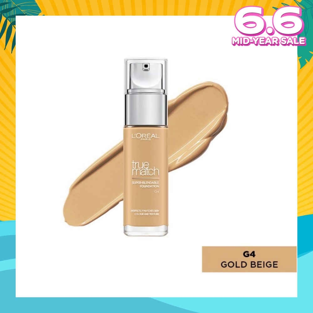 True Match Liquid Foundation G4 Gold Beige 30ml