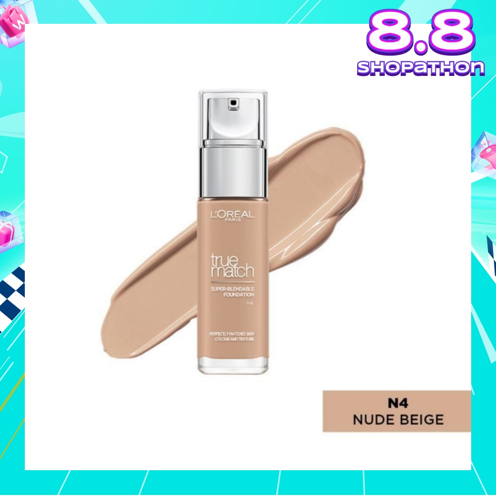 L'OREAL PARIS MAKEUP True Match Liquid Foundation N4 Nude Beige 30ml