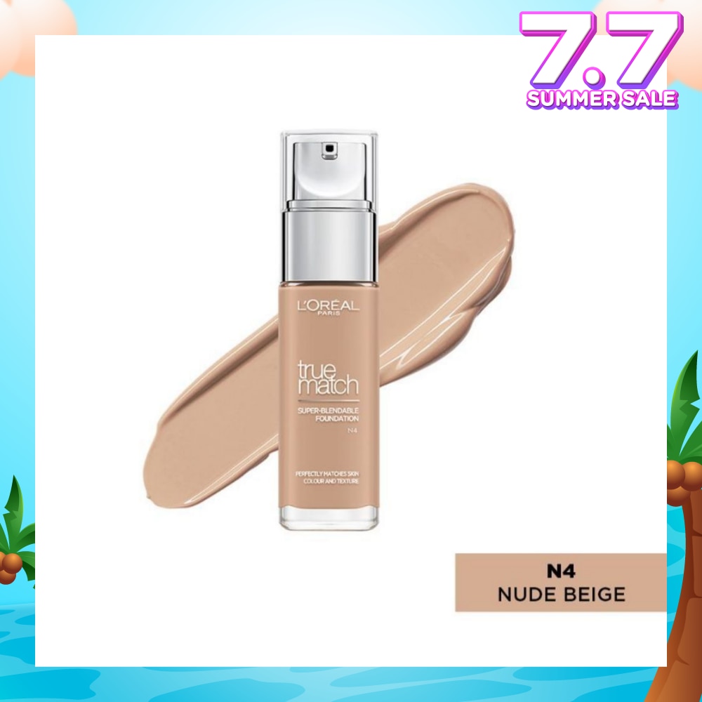 L'OREAL PARIS MAKEUP True Match Liquid Foundation N4 Nude Beige 30ml