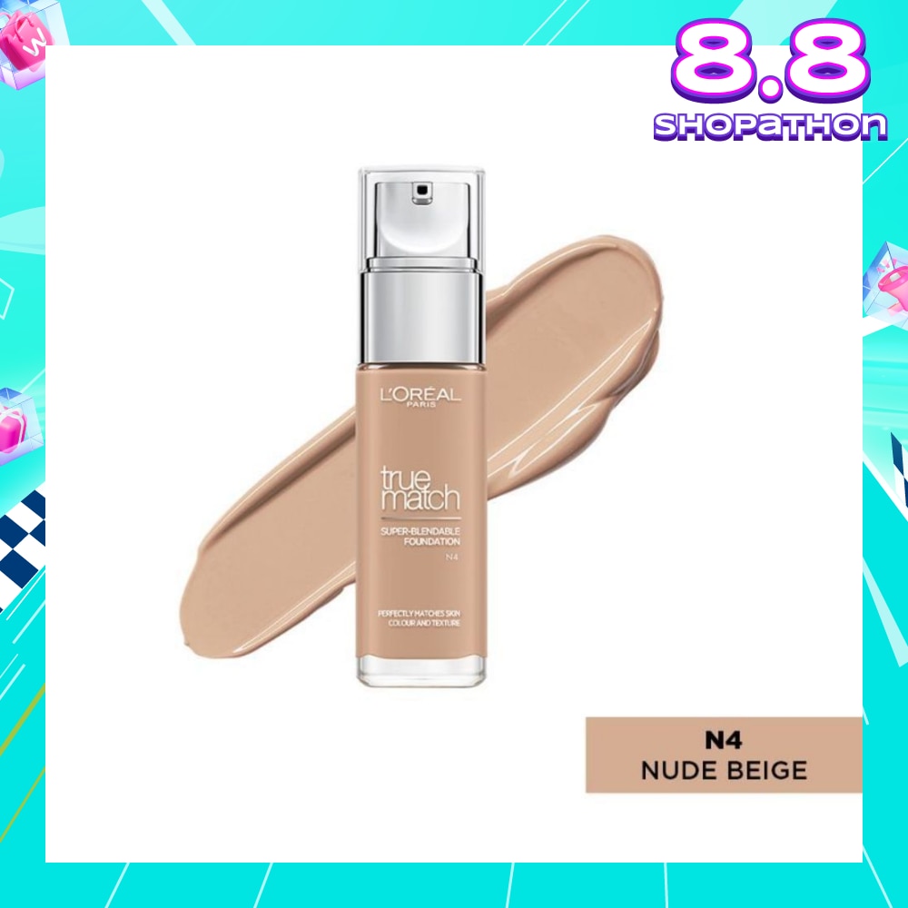 L'OREAL PARIS MAKEUP True Match Liquid Foundation N4 Nude Beige 30ml