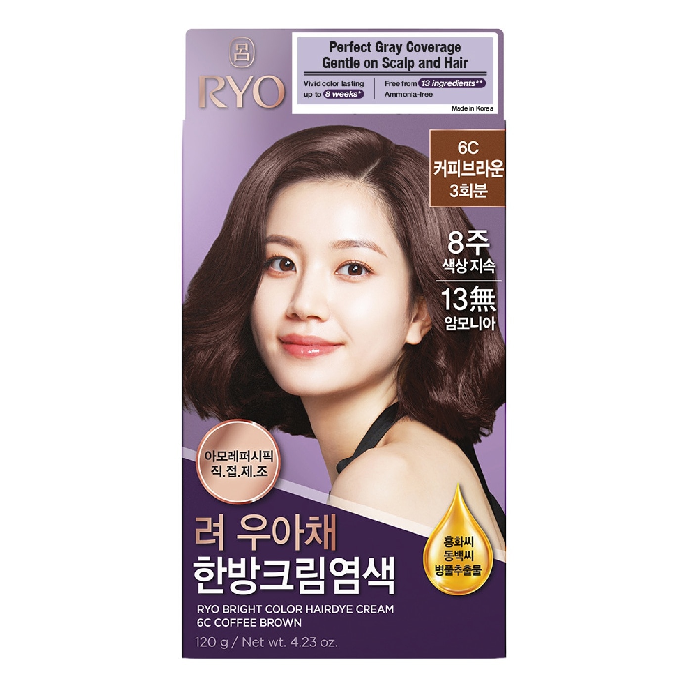 Bright Color Hair Dye Coffee Brown image