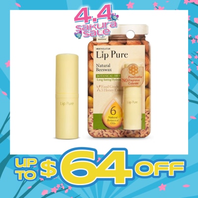 MENTHOLATUM LIP - Lip Pure Botanical Oil Fragrance Free (Natural Beewax Formulation + Infused With Botanical Oil + Protect & Condition Lips) 4g