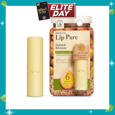 MENTHOLATUM LIP Lip Pure Botanical Oil Fragrance Free (Natural Beewax Formulation + Infused With Botanical Oil + Protect & Condition Lips) 4g image