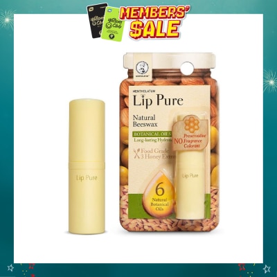 MENTHOLATUM LIP - Lip Pure Botanical Oil Fragrance Free (Natural Beewax Formulation + Infused With Botanical Oil + Protect & Condition Lips) 4g