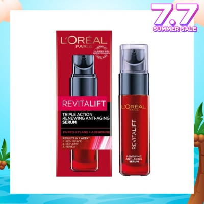 L'OREAL PARIS SKINCARE Revitalift Triple Action Renewing Anti-Aging Serum (To Resurface, Replump & Renew) 30ml