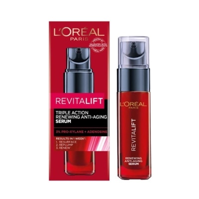 L'OREAL PARIS SKINCARE Revitalift Triple Action Renewing Anti-Aging Serum (To Resurface, Replump & Renew) 30ml