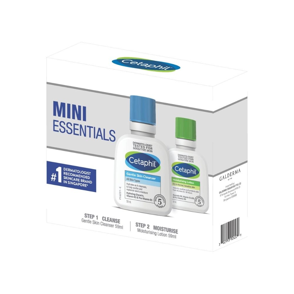 Mini Essentials For Face & Body Packset (Gentle Skin Cleanser 59ml & Moisturizing Lotion 59ml) 1s