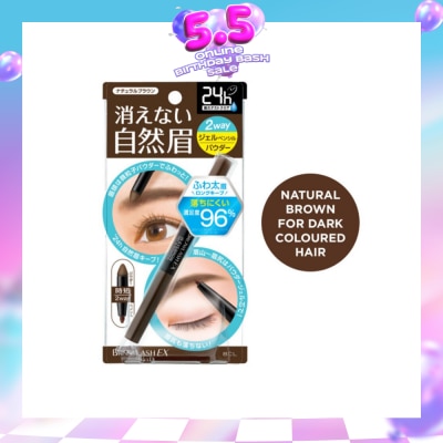 BROWLASH EX - Water Strong W Eyebrow (Gel Pencil x Powder) Natural Brown