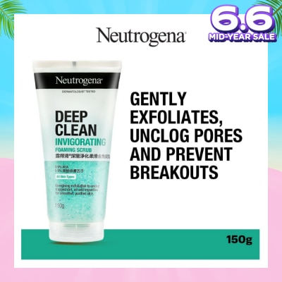 NEUTROGENA Invigorating Foaming Scrub (To Gently Exfoliates, Unclog Pores & Prevent Breakouts) 150g