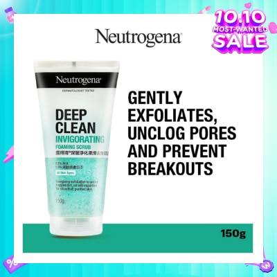 NEUTROGENA Invigorating Foaming Scrub (To Gently Exfoliates, Unclog Pores & Prevent Breakouts) 150g