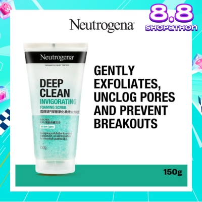 NEUTROGENA Invigorating Foaming Scrub (To Gently Exfoliates, Unclog Pores & Prevent Breakouts) 150g