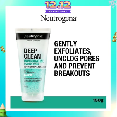 NEUTROGENA Invigorating Foaming Scrub (To Gently Exfoliates, Unclog Pores & Prevent Breakouts) 150g