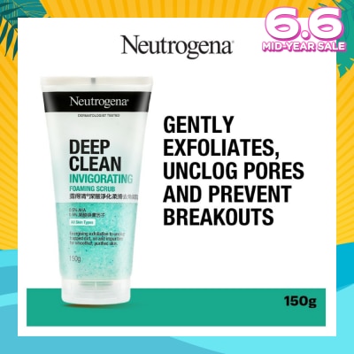 NEUTROGENA Invigorating Foaming Scrub (To Gently Exfoliates, Unclog Pores & Prevent Breakouts) 150g