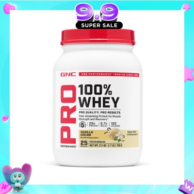 GNC - Pro Performance® 100% Whey Vanilla Cream 769g image