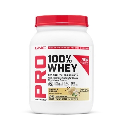 GNC Pro Performance® 100% Whey Vanilla Cream 769g