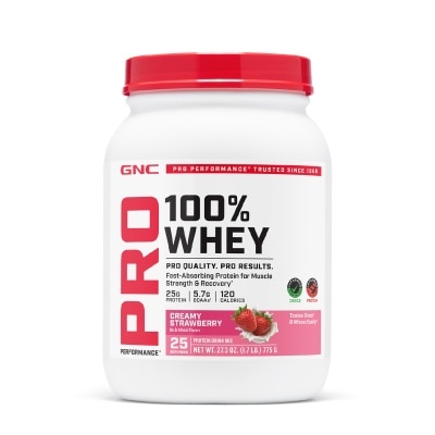 GNC - Pro Performance® 100% Whey Creamy Strawberry 775g