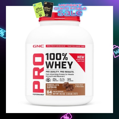 GNC Pro Performance® 100% Whey Chocolate Supreme 2112g (Expiry: Sep`2026)