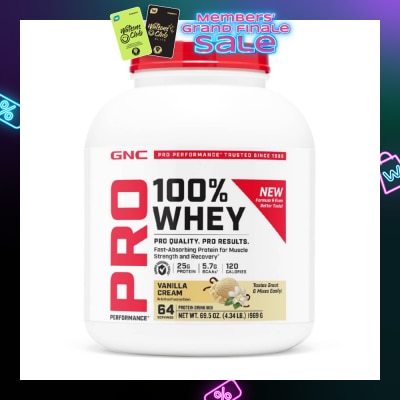 GNC Pro Performance® 100% Whey Vanilla Cream 1969g (Expiry: Sep`2026)