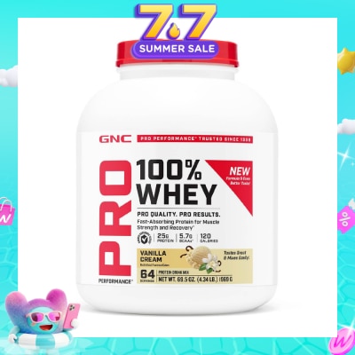 GNC - Pro Performance® 100% Whey Vanilla Cream 1969g (Expiry: Oct`2026)