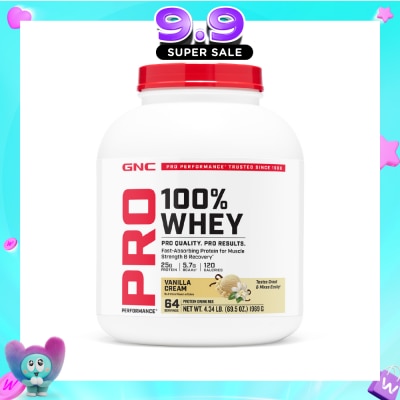 GNC - Pro Performance® 100% Whey Vanilla Cream 1969g image