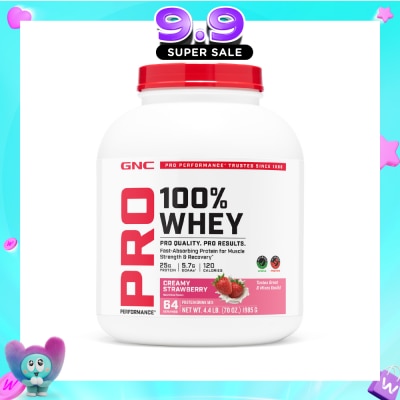 GNC - Pro Performance® 100% Whey Creamy Strawberry 1985g image
