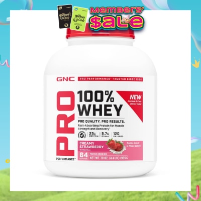 GNC - Pro Performance® 100% Whey Cremy Strawberry 1985g (Expiry: Sep`2026)
