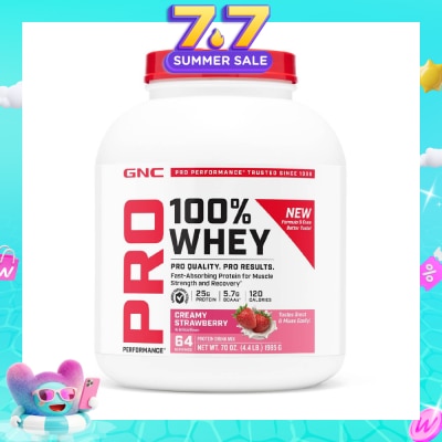 GNC - Pro Performance® 100% Whey Creamy Strawberry 1985g (Expiry: Sep`2026)