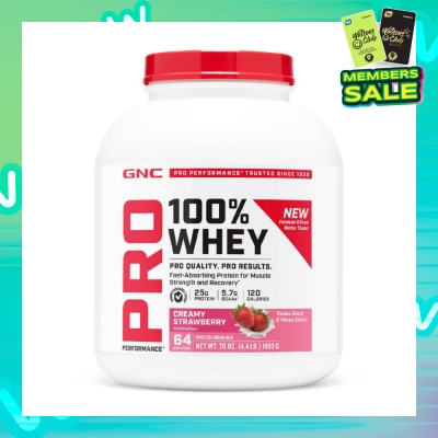 GNC Pro Performance® 100% Whey Cremy Strawberry 1985g