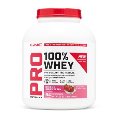 GNC Pro Performance® 100% Whey Cremy Strawberry 1985g