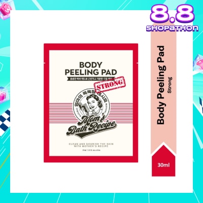 MOM'S BATH RECIPE Body Peeling Strong Pad (For Oily Skin & With Excess Dead Skin) 1s