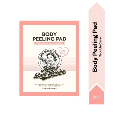 MOM'S BATH RECIPE Body Peeling Trouble Care Pad (For Trouble-Prone & Clogged Pores Skin) 1s