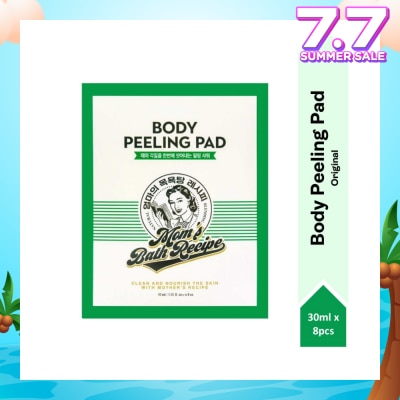 MOM'S BATH RECIPE Body Peeling Original Pad (For Dry & Lacking Radiance Skin) 8s