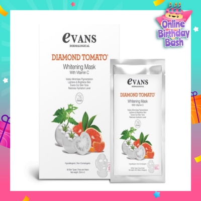 EVANS Dermalogical Diamond Tomato Whitening Mask with Vitamin C 25ml x 5s