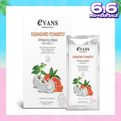 EVANS Dermalogical Diamond Tomato Whitening Mask with Vitamin C 25ml x 5s