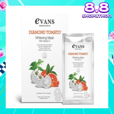 EVANS Dermalogical Diamond Tomato Whitening Mask with Vitamin C 25ml x 5s