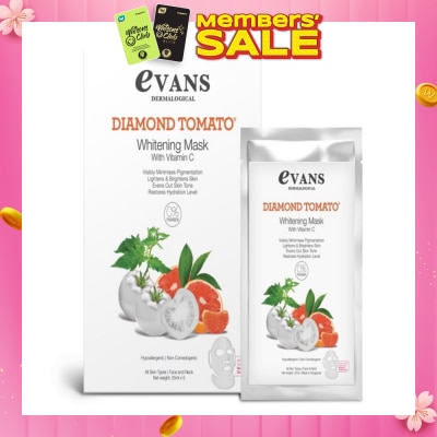 EVANS Dermalogical Diamond Tomato Whitening Mask with Vitamin C 25ml x 5s
