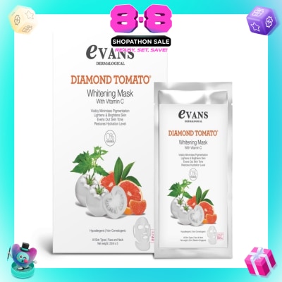 EVANS - Dermalogical Diamond Tomato Whitening Mask with Vitamin C 25ml x 5s