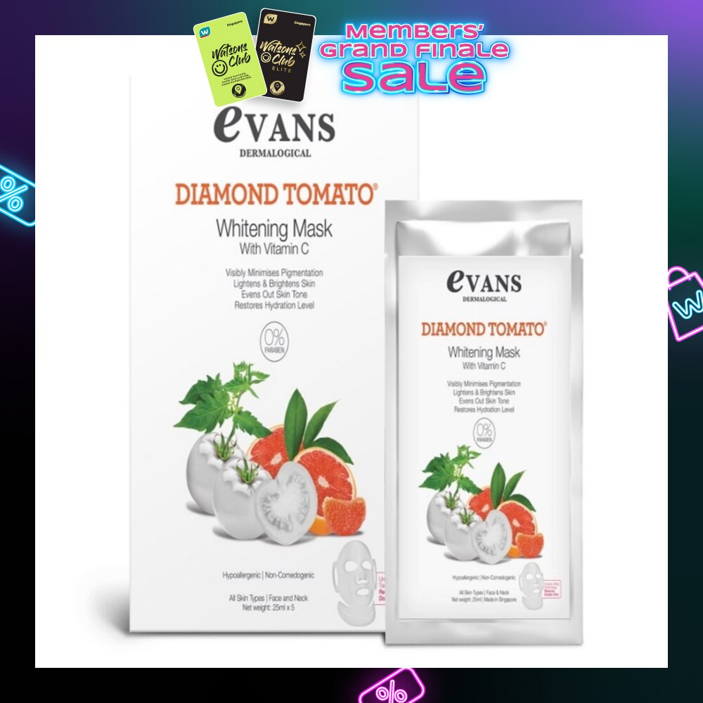 Dermalogical Diamond Tomato Whitening Mask with Vitamin C 25ml x 5s