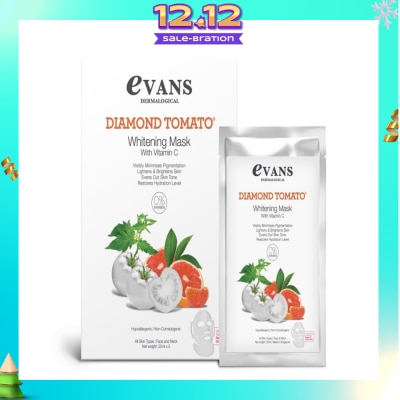 EVANS Dermalogical Diamond Tomato Whitening Mask with Vitamin C 25ml x 5s