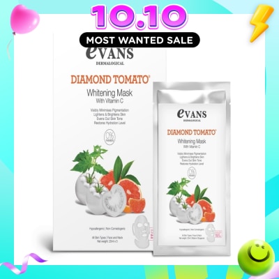EVANS Diamond Tomato Whitening Sheet Mask with Vitamin C 5s image