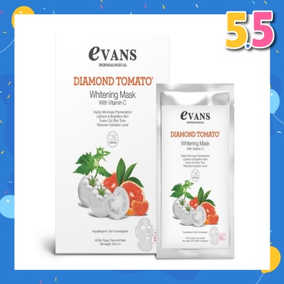 EVANS Dermalogical Diamond Tomato Whitening Mask with Vitamin C 25ml x 5s