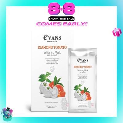 EVANS - Dermalogical Diamond Tomato Whitening Mask with Vitamin C 25ml x 5s