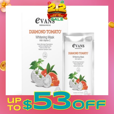 EVANS Dermalogical Diamond Tomato Whitening Mask with Vitamin C 25ml x 5s