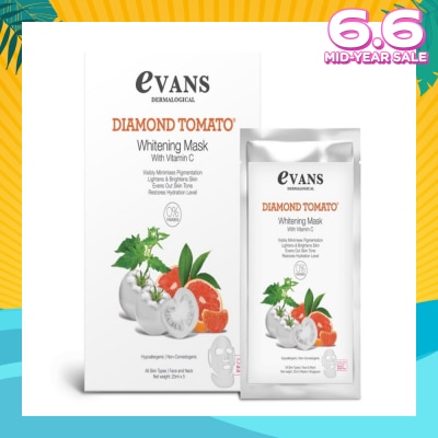 EVANS Dermalogical Diamond Tomato Whitening Mask with Vitamin C 25ml x 5s