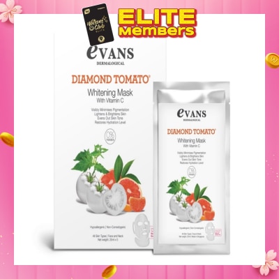 EVANS Dermalogical Diamond Tomato Whitening Mask with Vitamin C 25ml x 5s