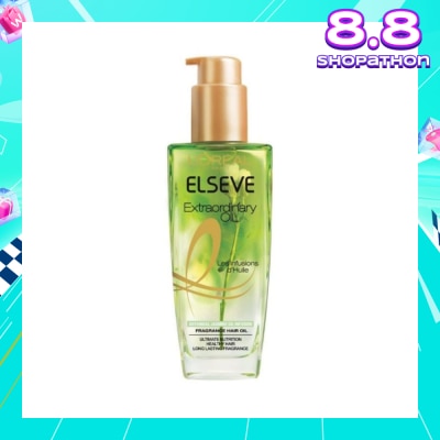 L'OREAL PARIS ELSEVE Extraordinary Oil Hair Treatment Fragrance Floral Botanical Jasmine Oil Infusion Hair Oil (For Coarse and Unruly Hair) 100ml