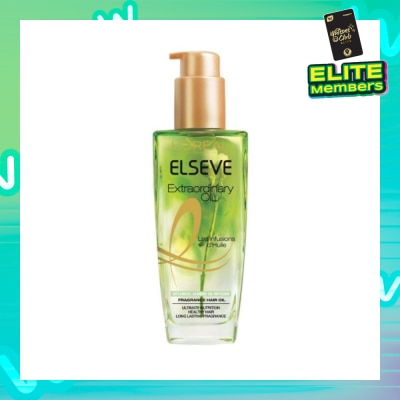 L'OREAL PARIS ELSEVE Extraordinary Oil Hair Treatment Fragrance Floral Botanical Jasmine Oil Infusion Hair Oil (For Coarse and Unruly Hair) 100ml