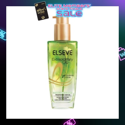 L'OREAL PARIS ELSEVE Extraordinary Oil Hair Treatment Fragrance Floral Botanical Jasmine Oil Infusion Hair Oil (For Coarse and Unruly Hair) 100ml